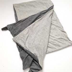 Majestic Paris Cashmere Blend Scarf Wrap Shawl Grey Two Tone Soft Luxury